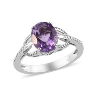 1 stone Amethyst ring